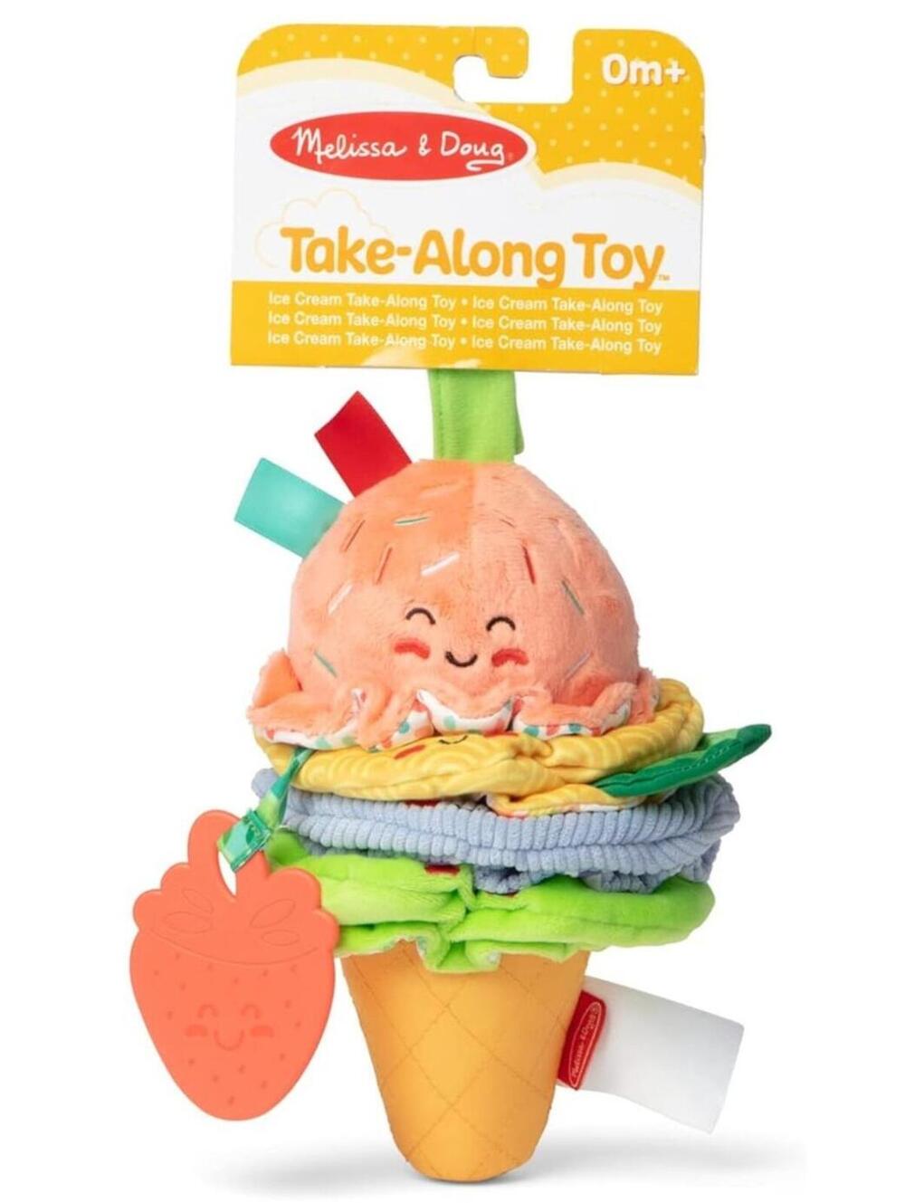 Melissa & Doug Ice Cream Take-Along Toy Baby Sensory Travel Stroller Toy NWT